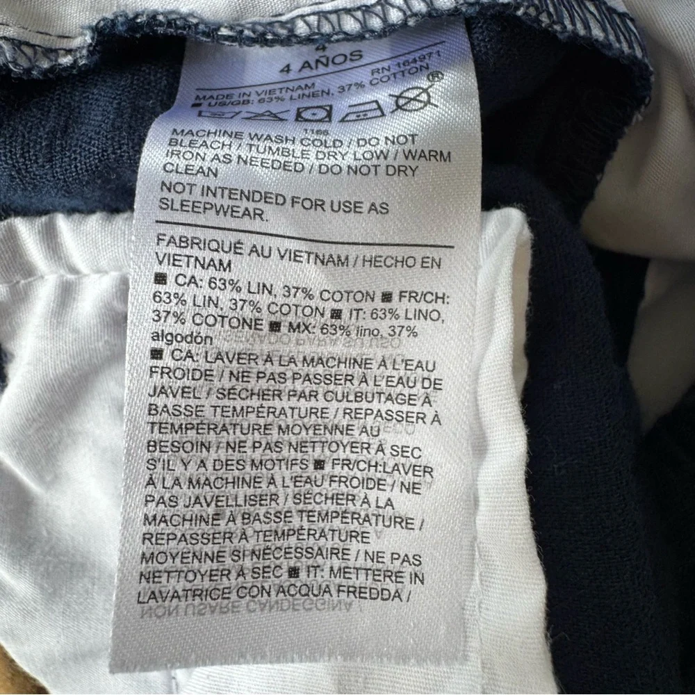 Toddler Boys 4T Shorts 2PC Set Bundle Navy Blue Janie & Jack Tan Street Rules - Picture 5 of 6